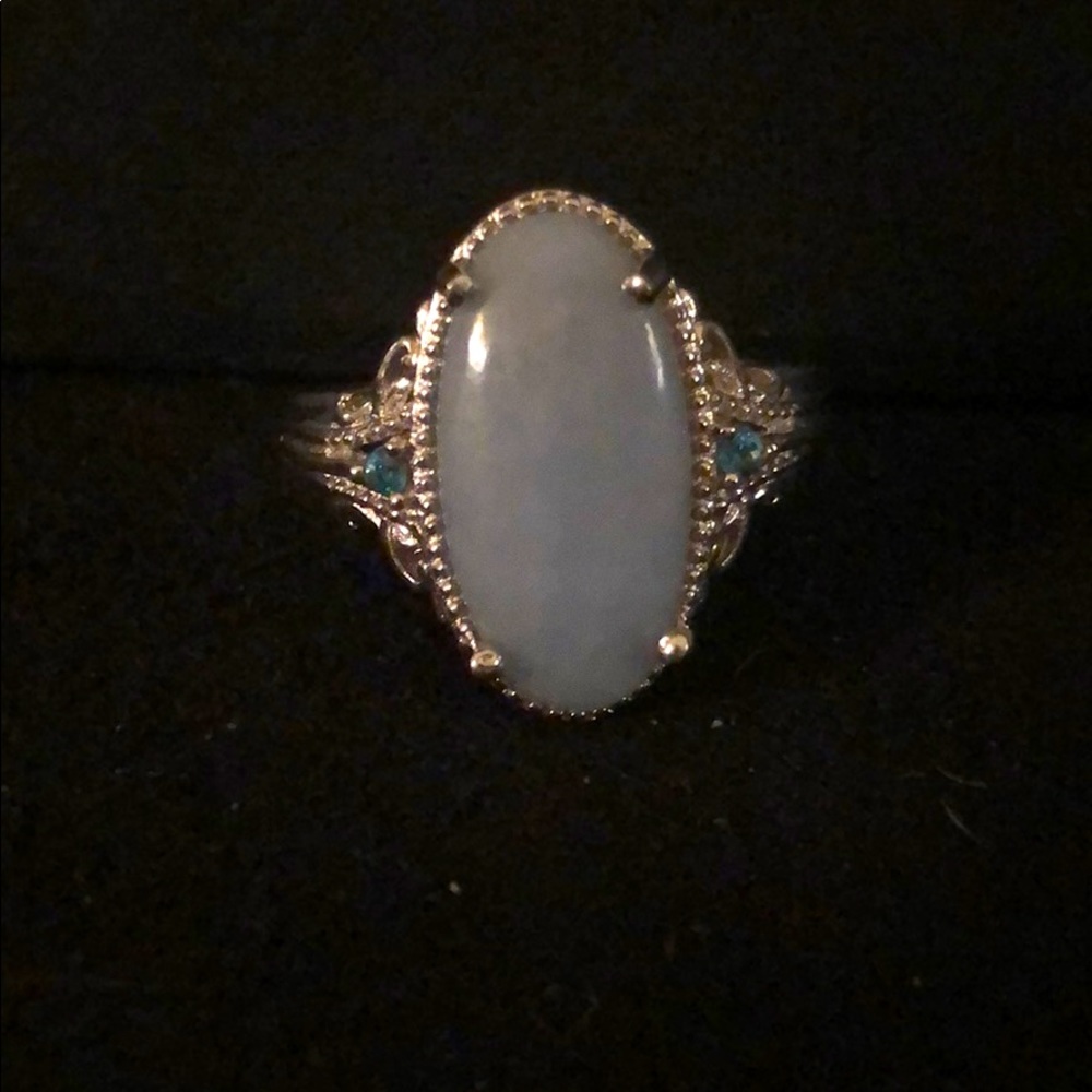 Blue Mist Chalcedon/ Apatite Ring!